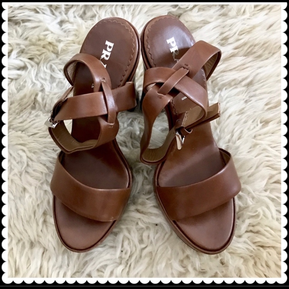 prada platform ankle strap sandal